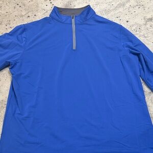Peter Millar Blue Quarter-Zip Pullover